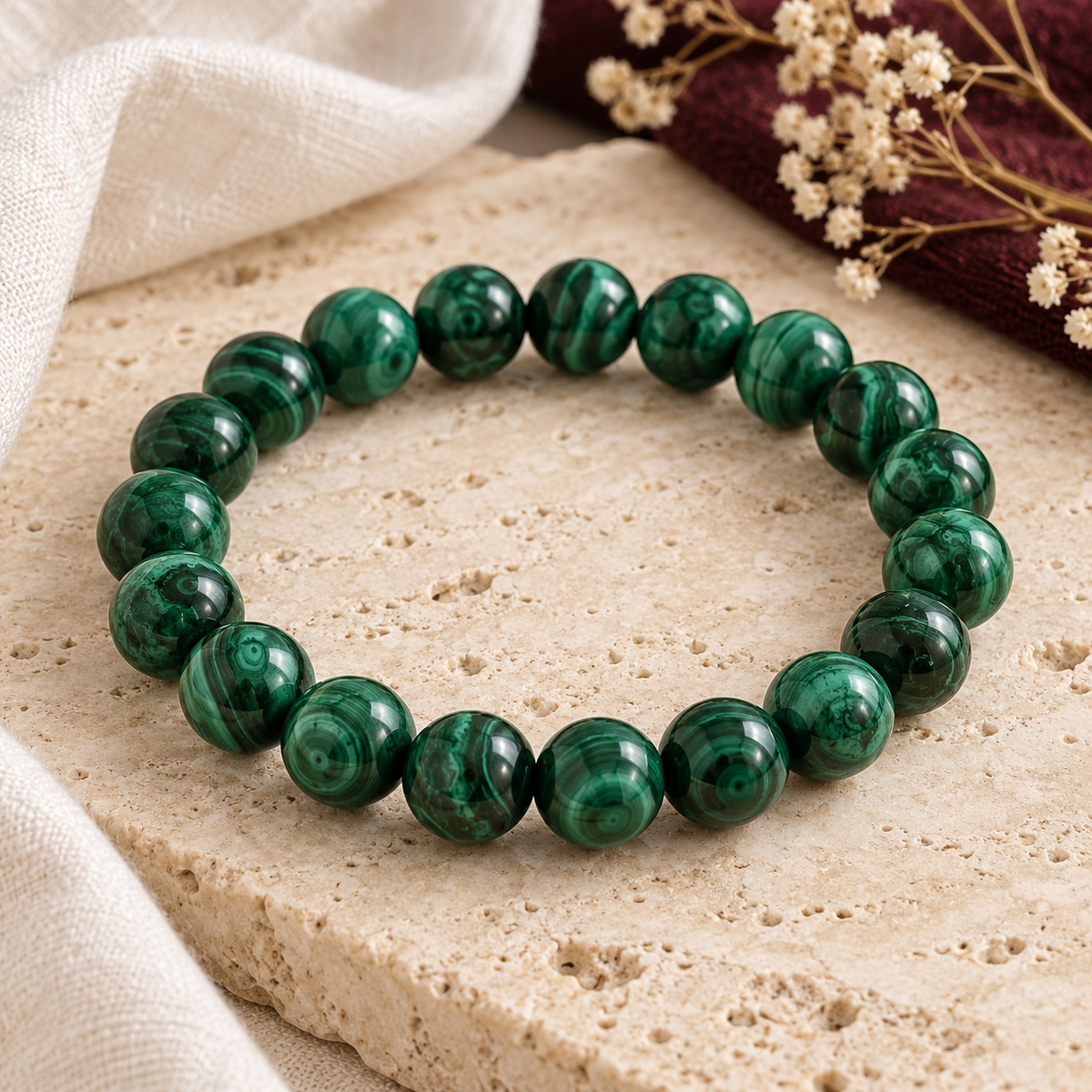 Bracelet en Malachite
