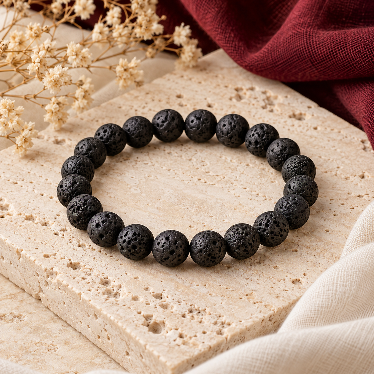 Bracelet en Pierre de lave