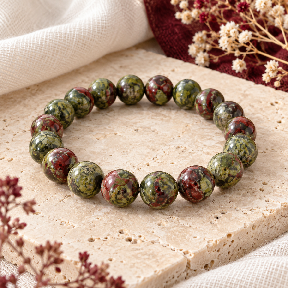 Bracelet en Jaspe sang de dragon (Dragon Blood)