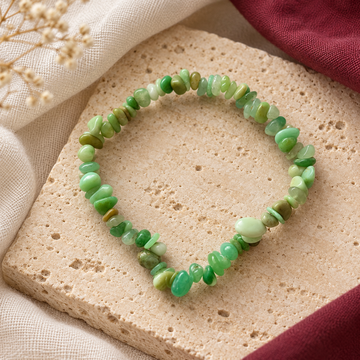 Bracelet en Aventurine verte