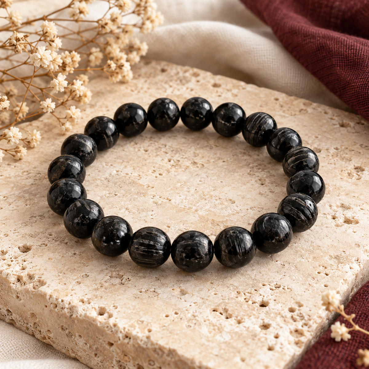 Bracelet en Tourmaline noire